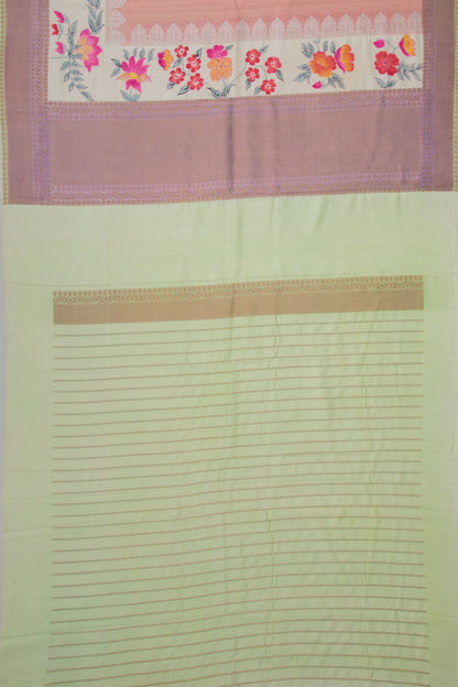 Banarasi Tussar Georgette Butta Peach Saree