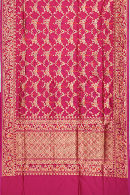 Banarasi Silk Brocade Pink Saree