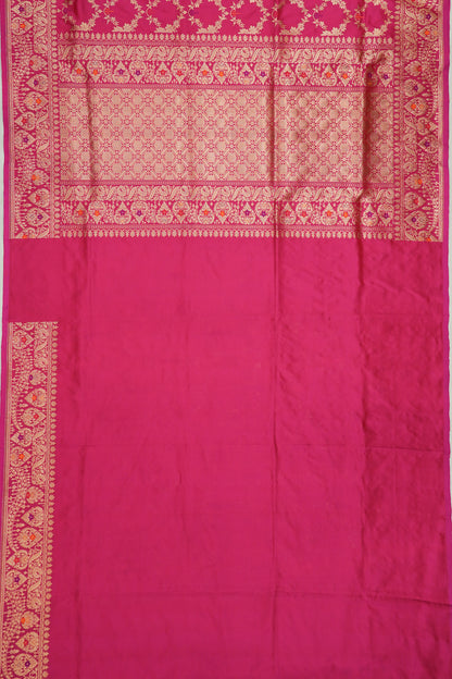 Banarasi Silk Brocade Pink Saree