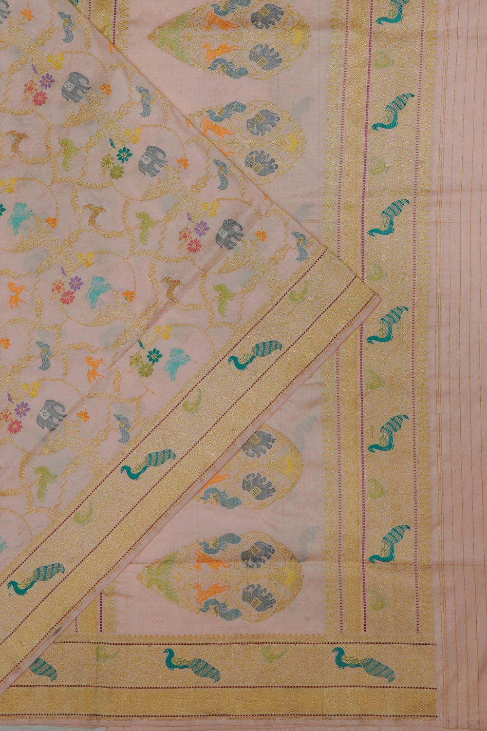 Banarasi Silk Brocade Baby Pink Saree