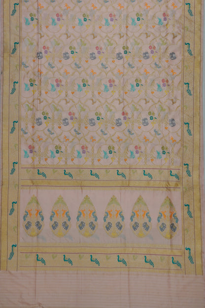 Banarasi Silk Brocade Baby Pink Saree