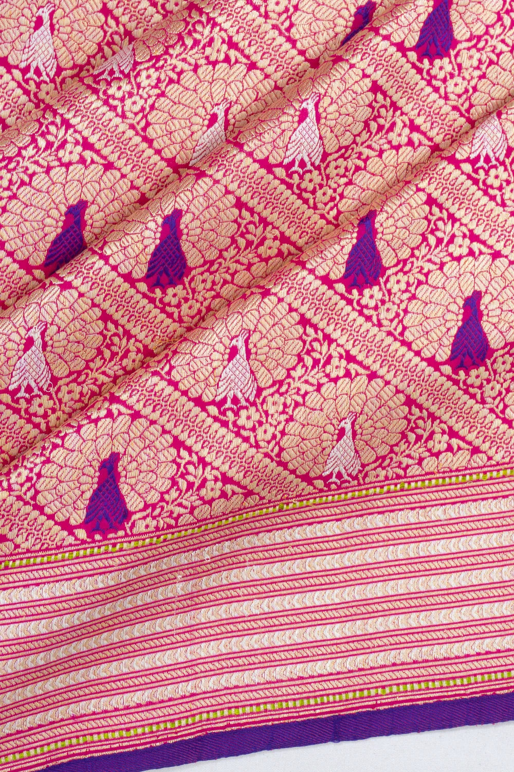 Banarasi Silk Brocade Pink Saree