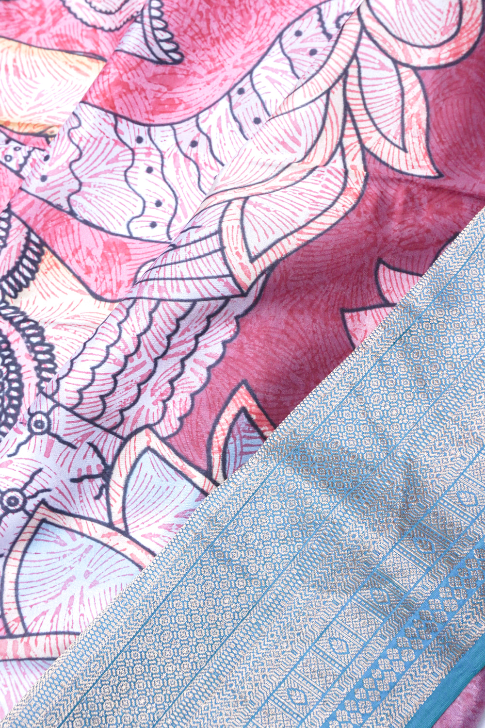 Soft Silk Printed Purple Saree