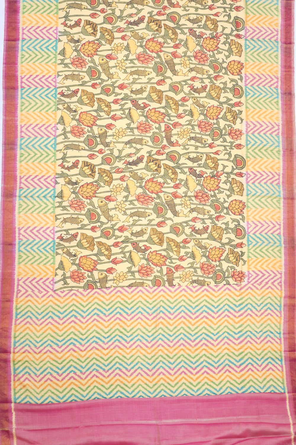 Soft Silk Floral Printed Yellow Saree