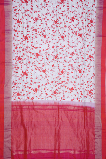 Soft Silk Floral Embroidery Grey Saree