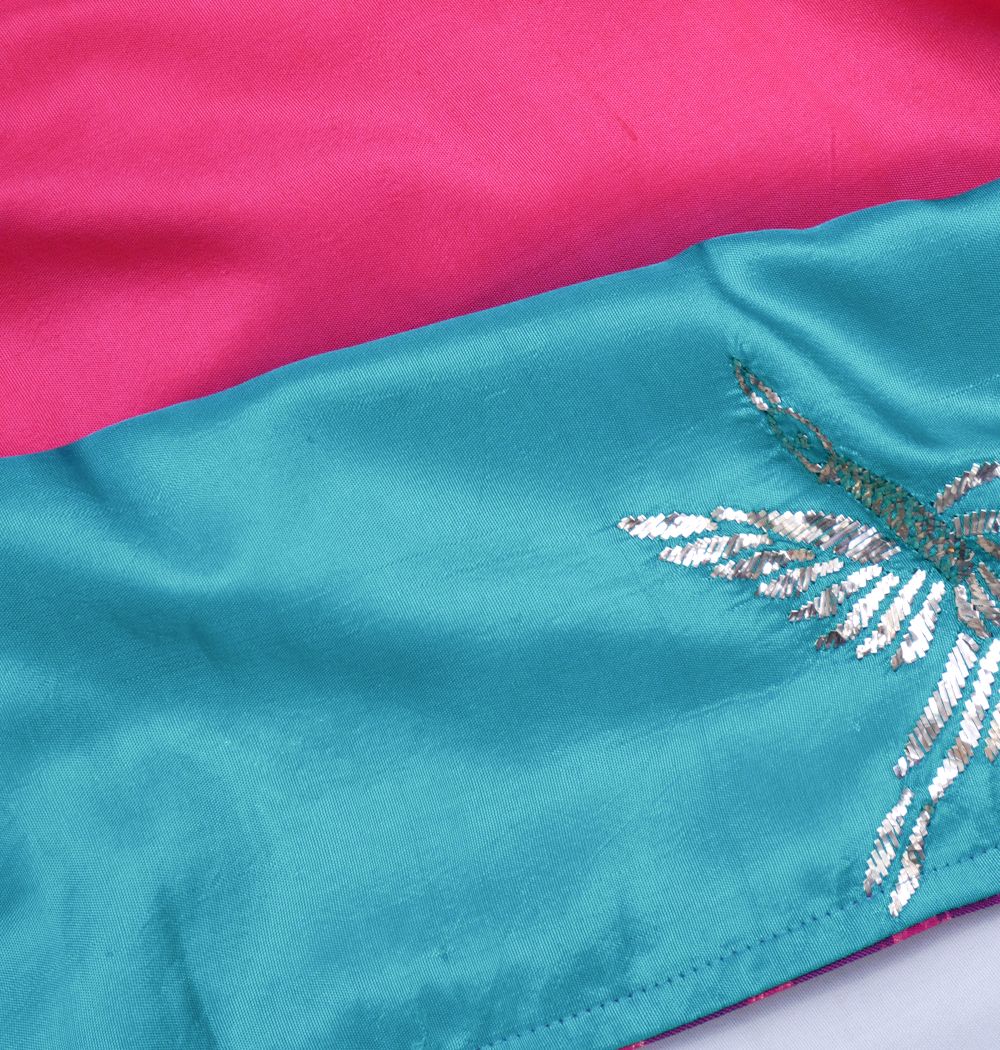 Soft Silk Butta Sea Pink Saree With Mukesh Work