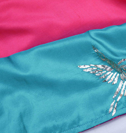 Soft Silk Butta Sea Pink Saree With Mukesh Work