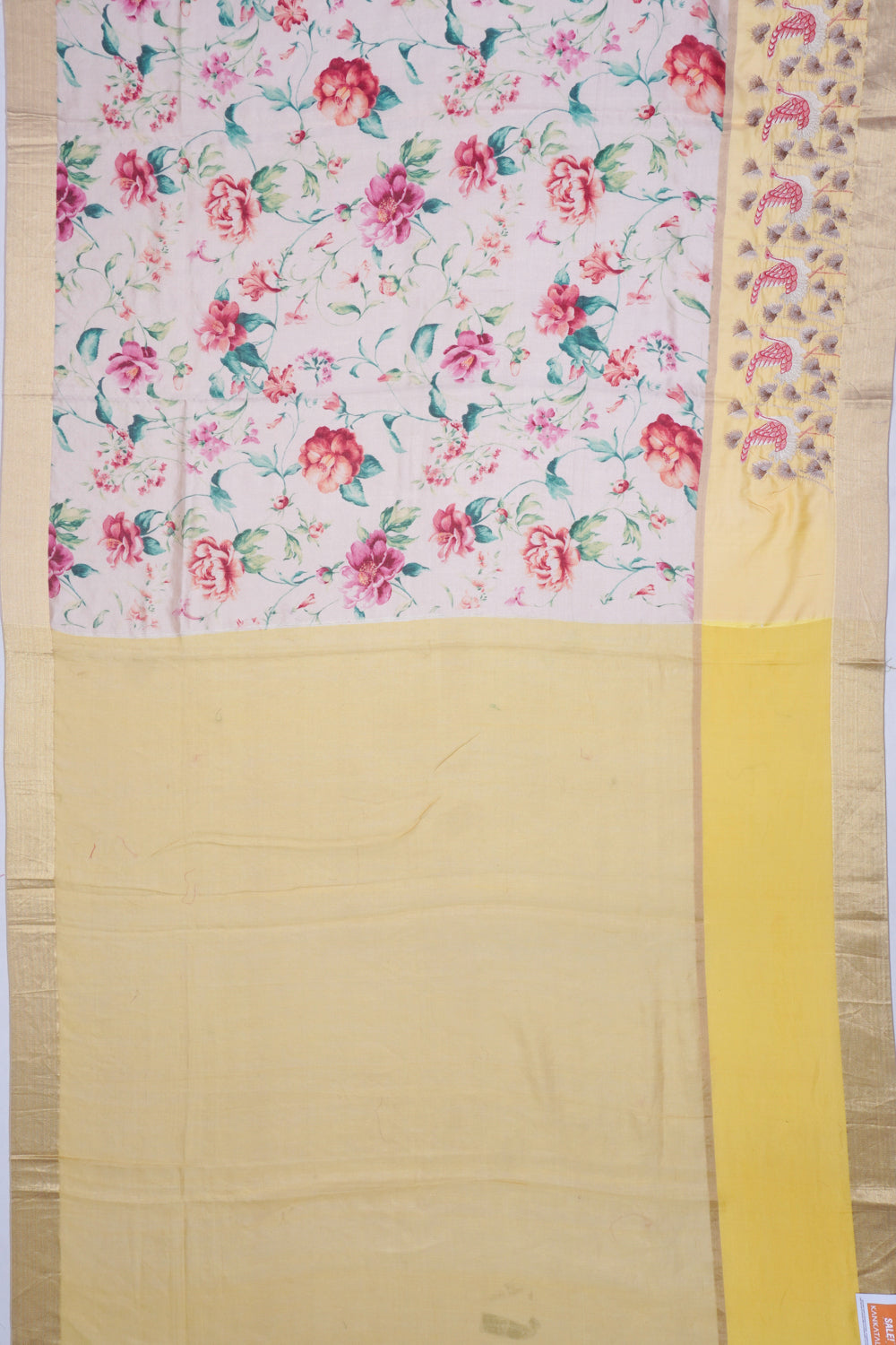 Soft Silk Floral Printed Pink Saree