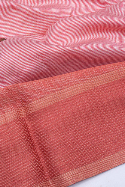 Banarasi Poona Silk Brocade And Sequin Work Baby Pink Saree