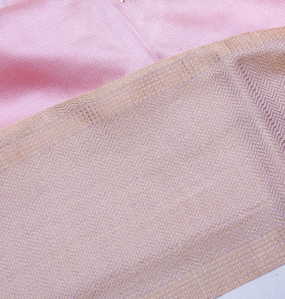 Soft Silk Butta Baby Pink Saree With Mukesh Work