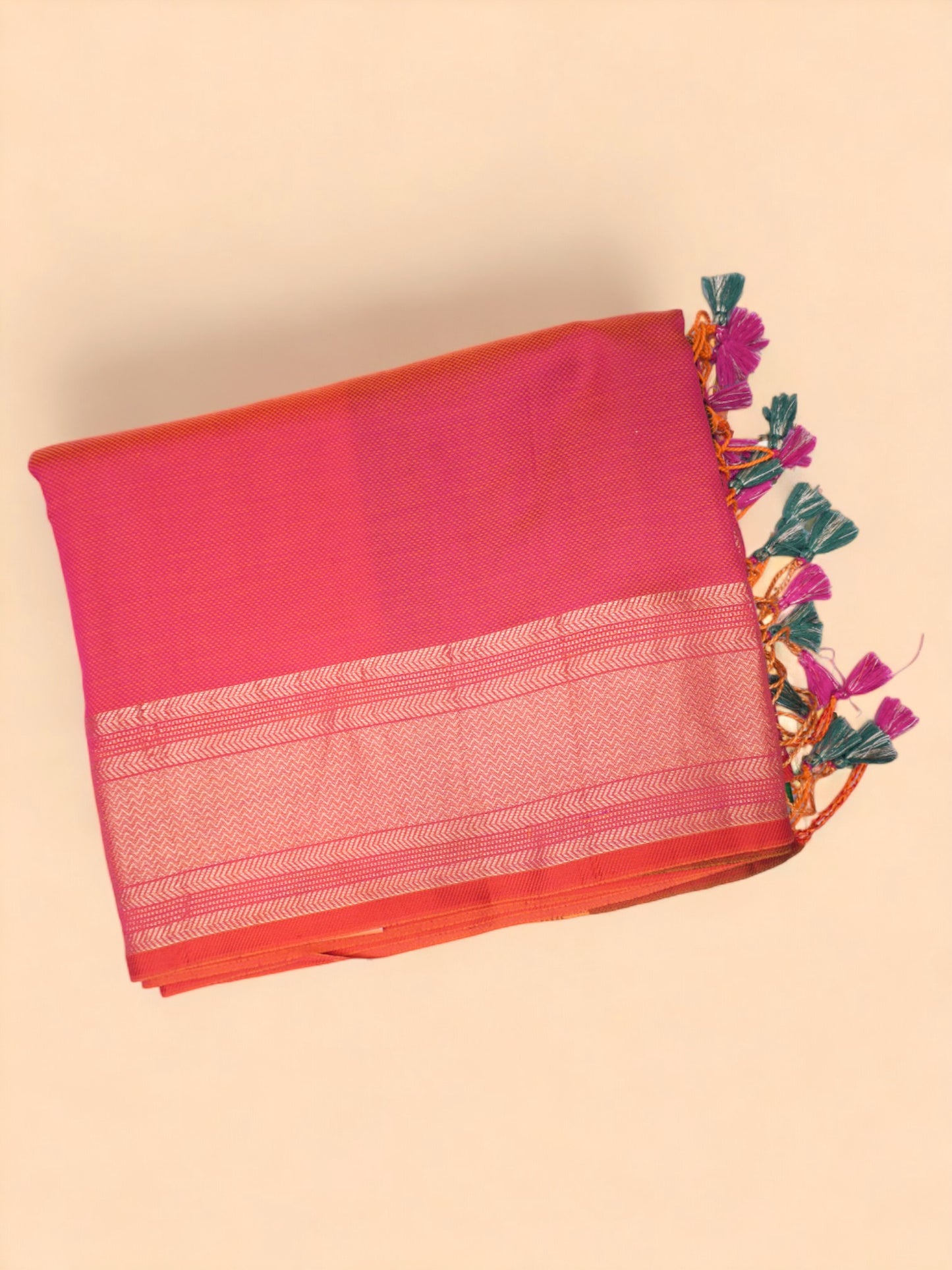Soft Silk Brocade Pink Saree