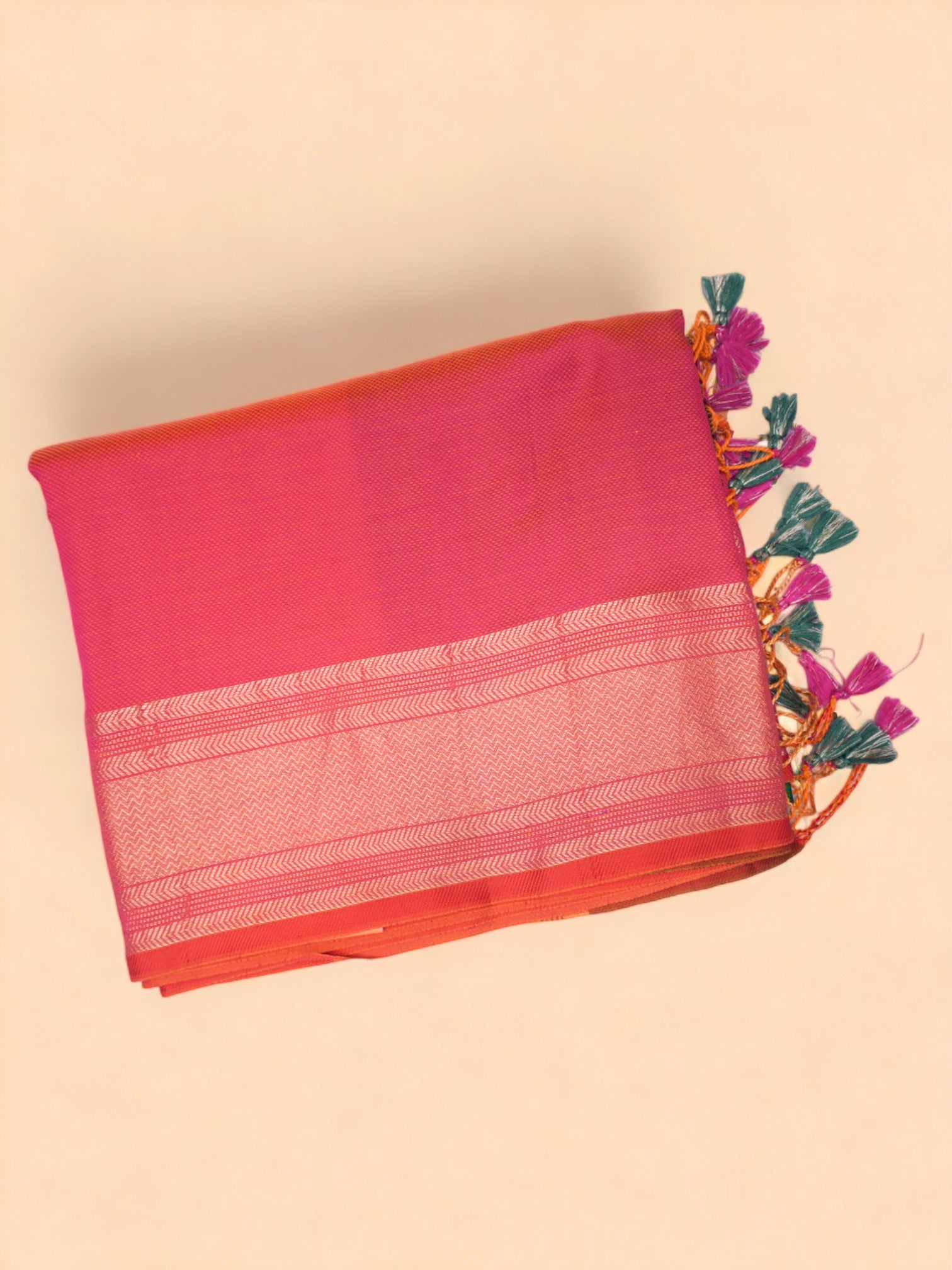 Soft Silk Brocade Pink Saree