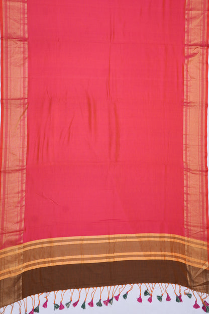 Soft Silk Brocade Pink Saree
