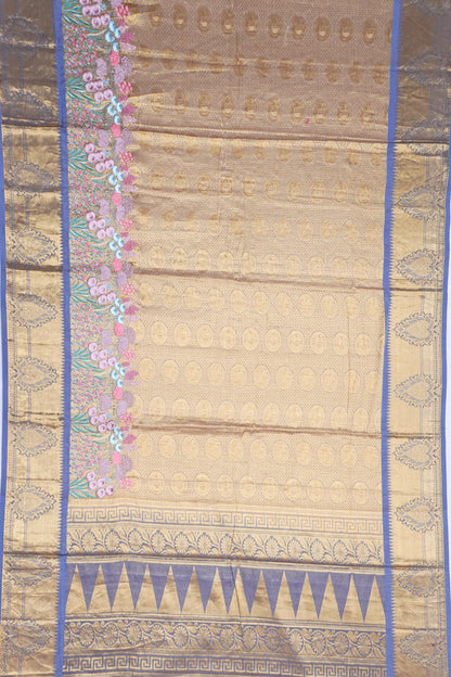 Soft Silk Brocade Gold Saree