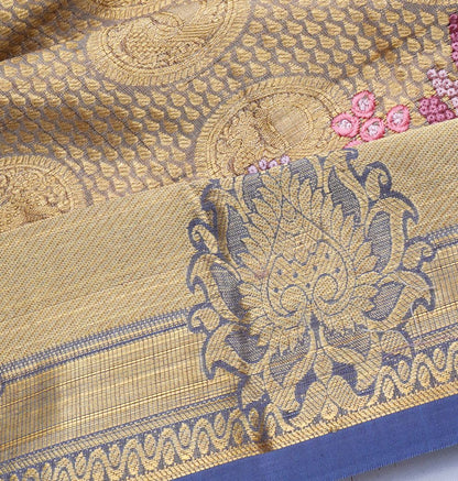 Soft Silk Brocade Gold Saree