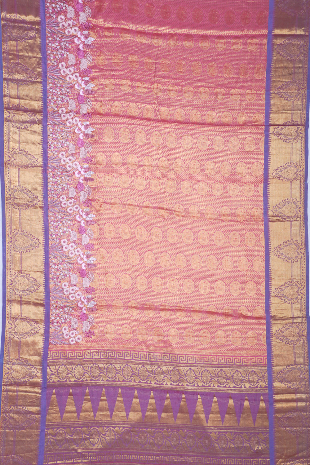 Soft Silk Brocade Pink Saree