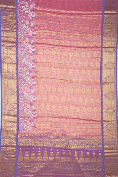Soft Silk Brocade Pink Saree