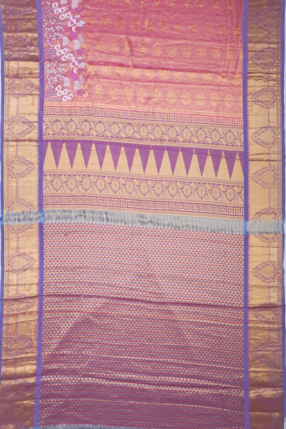 Soft Silk Brocade Pink Saree