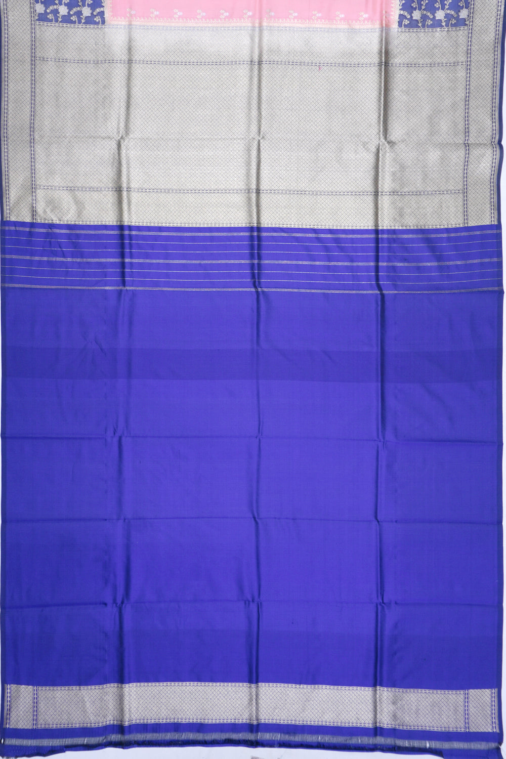 Banarasi Silk Butta Peach Saree With Organza Border