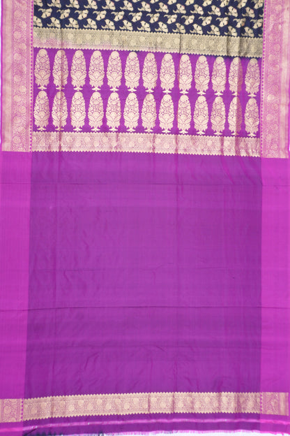 Banarasi Silk Butta Blue Saree