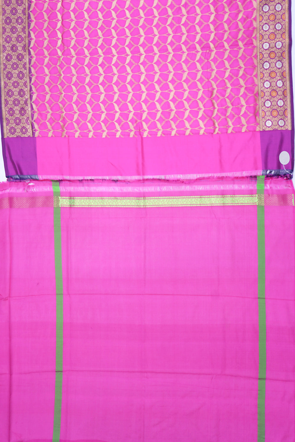 Banarasi Silk Brocade Rani Pink Saree