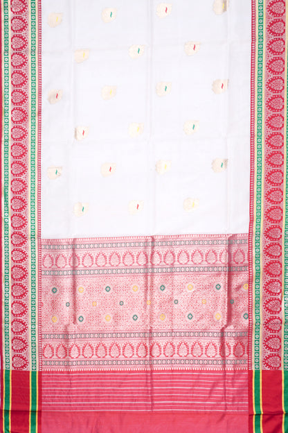 Banarasi Kora Organza Butta Cream Saree