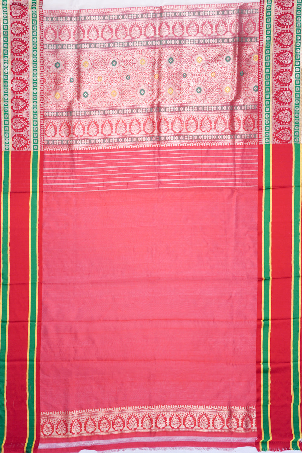 Banarasi Kora Organza Butta Cream Saree