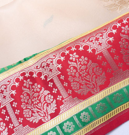 Banarasi Kora Organza Butta Cream Saree