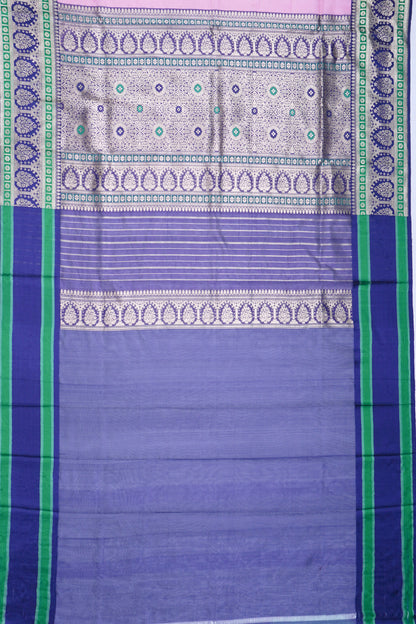 Banarasi Kora Organza Butta Pink Saree