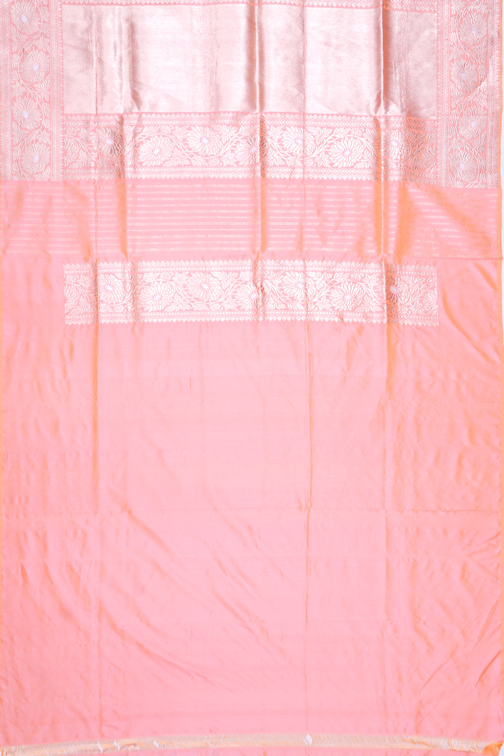 Banarasi Silk Jaal Dual Tone Orange Saree