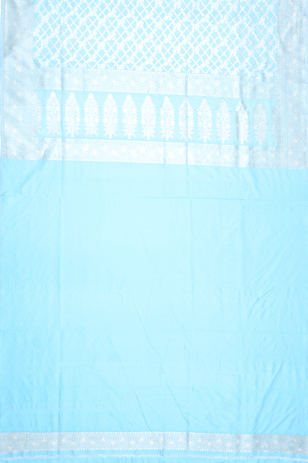 Banarasi Silk Brocade Sky Blue Saree