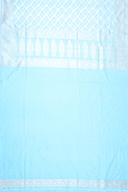 Banarasi Silk Brocade Sky Blue Saree