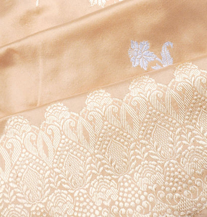 Banarasi Silk Butta Cream Saree