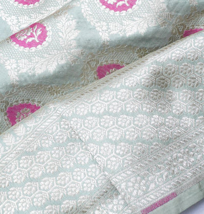 Banarasi Silk Brocade Green Saree
