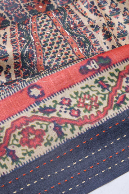 Tussar Printed Grey Saree