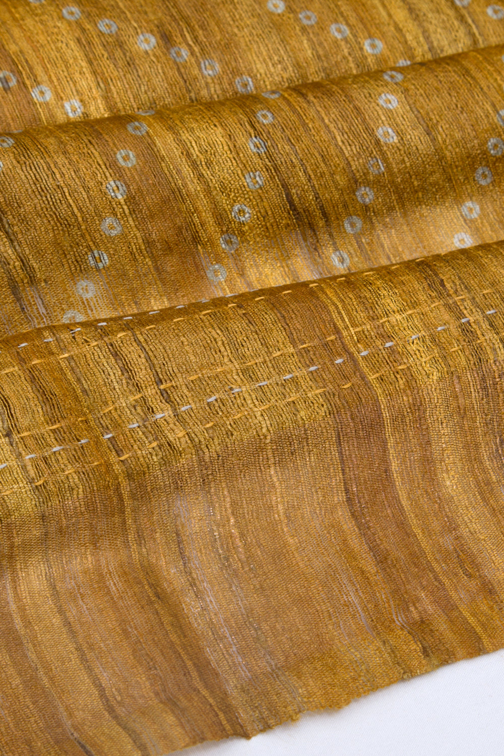 Bhagalpuri Tussar Printed Mustard Yellow Saree