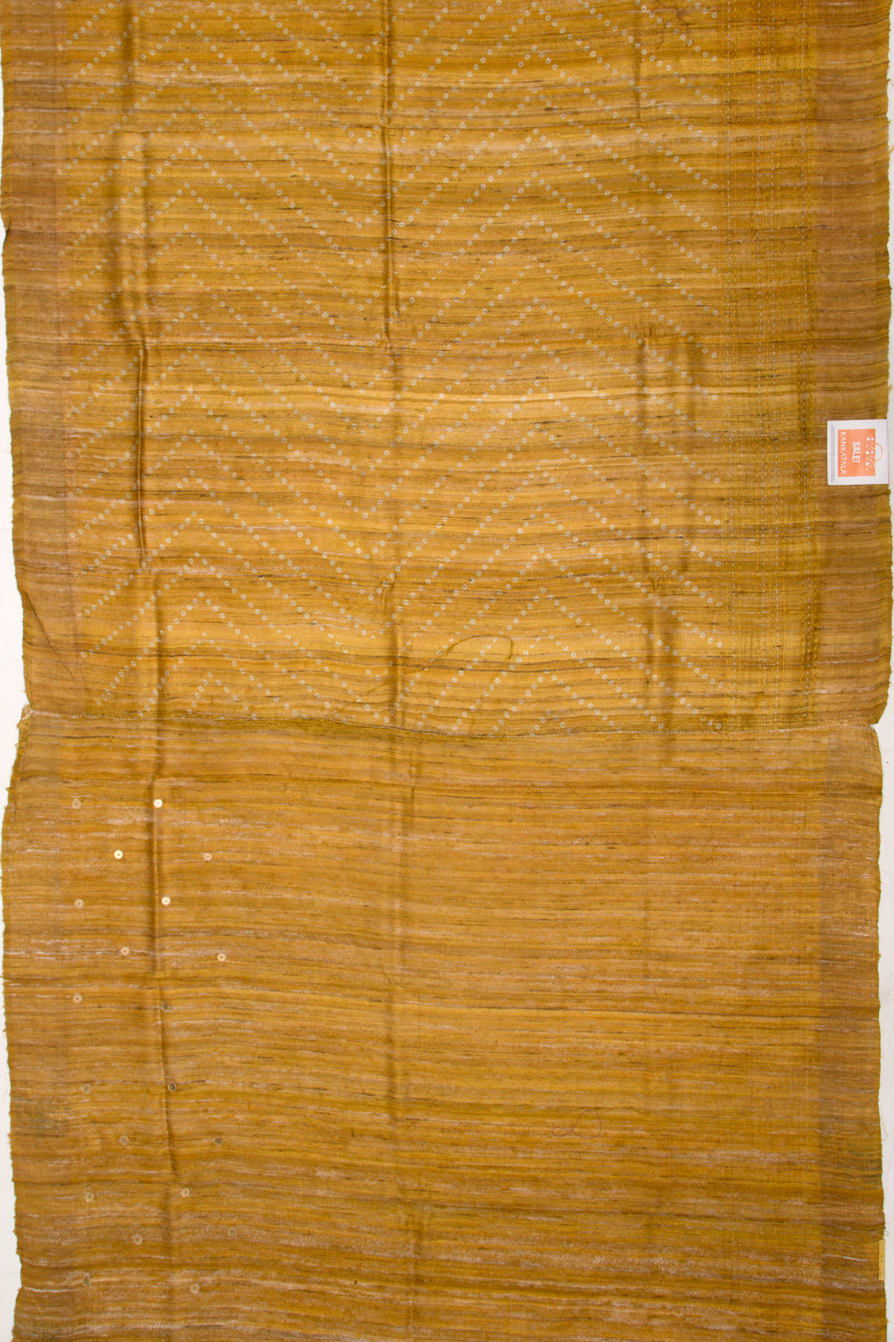 Bhagalpuri Tussar Printed Mustard Yellow Saree