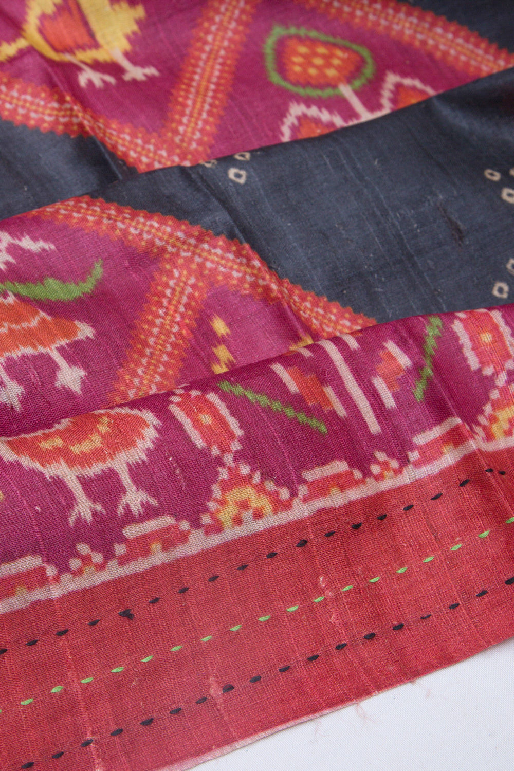 Tussar Printed Black Saree