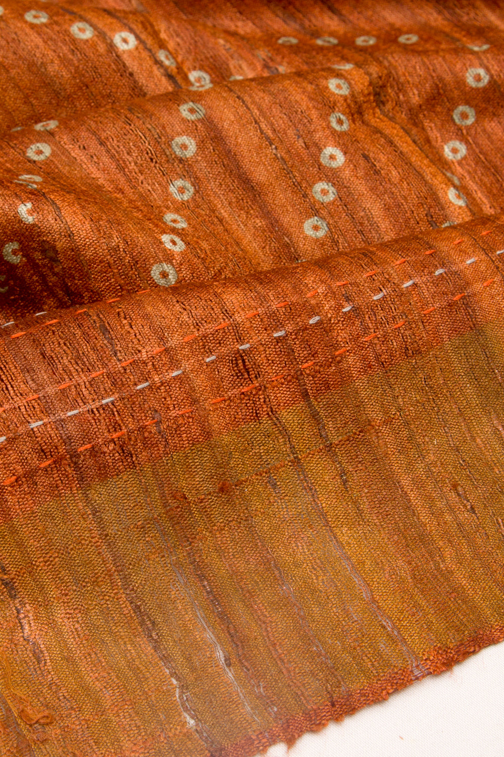 Bhagalpuri Tussar Bandhani Inspired Printed Red Saree