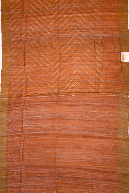 Bhagalpuri Tussar Bandhani Inspired Printed Red Saree