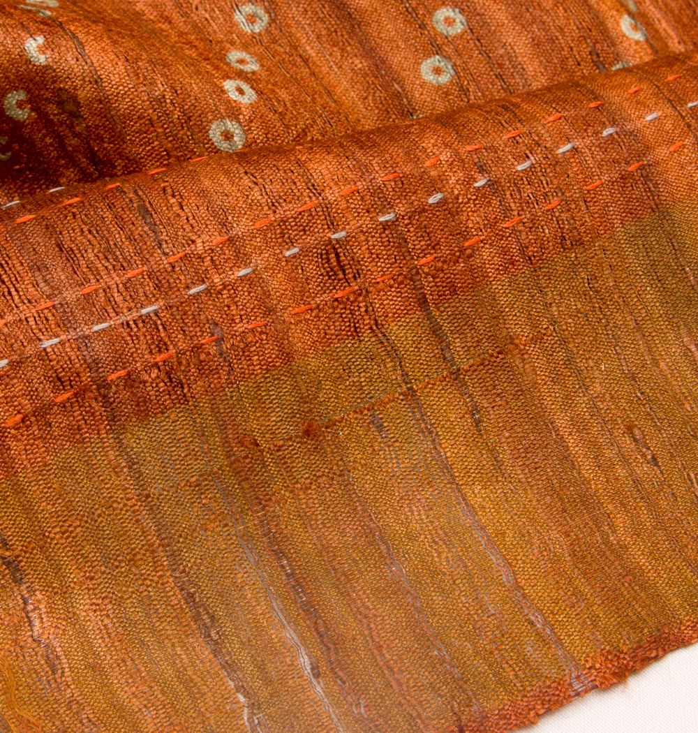 Bhagalpuri Tussar Bandhani Inspired Printed Red Saree