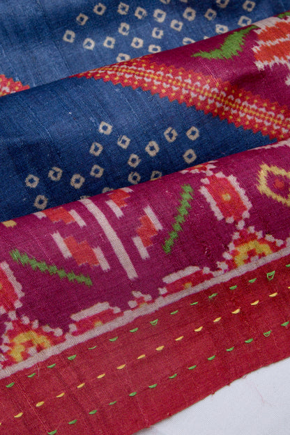 Tussar Floral Printed Blue Saree