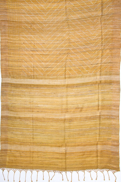 Bhagalpuri Tussar Bandhani Inspired Mustard Yellow Saree