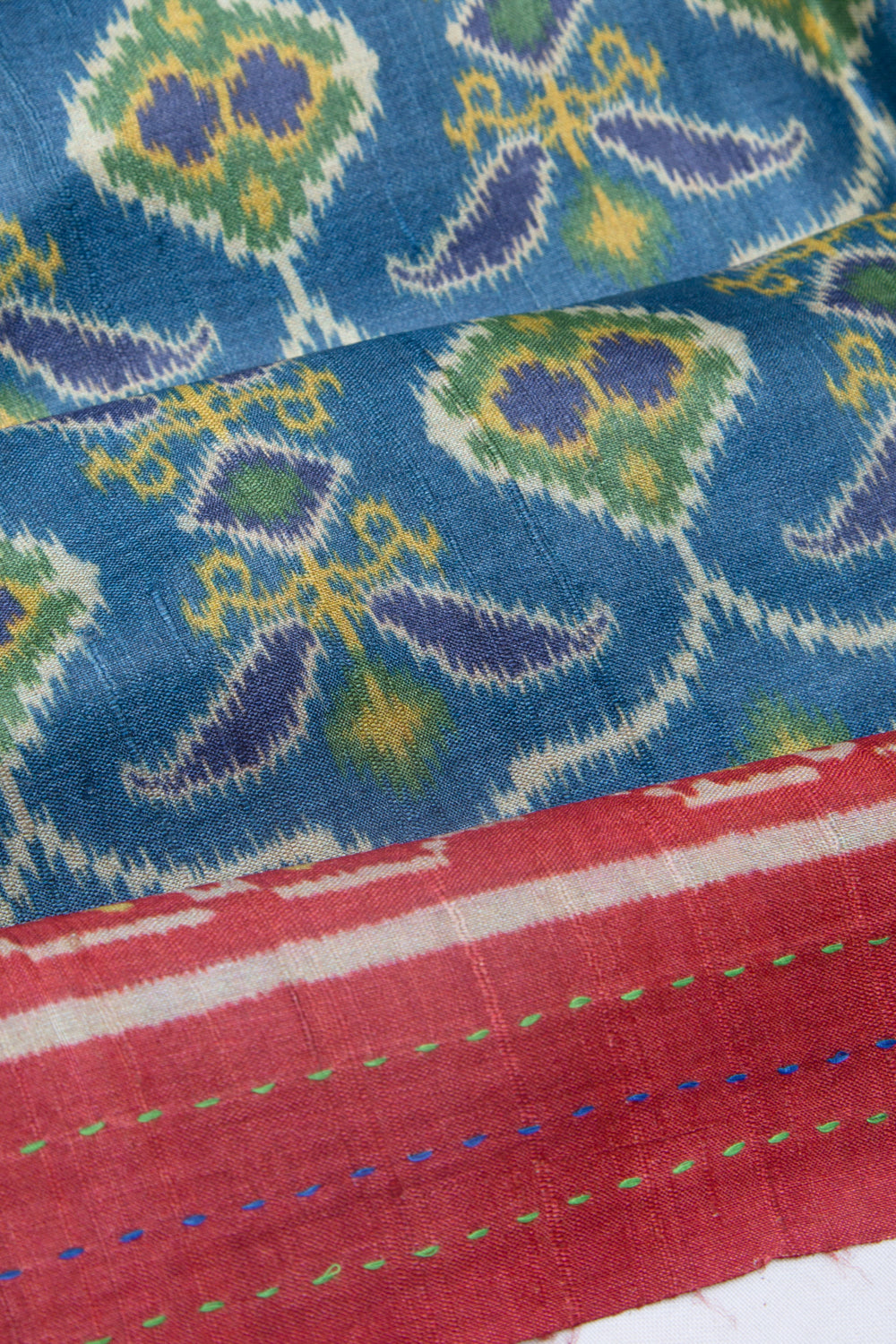 Tussar Printed Blue Saree