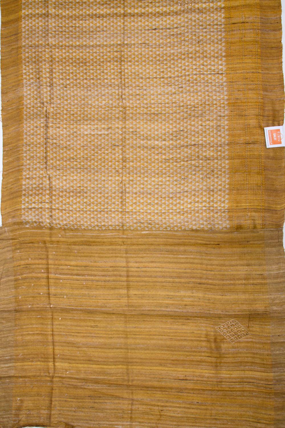 Bhagalpuri Tussar Printed Mustard Yellow Saree