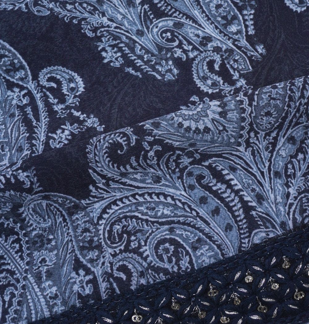 Georgette Floral Printed Black Saree