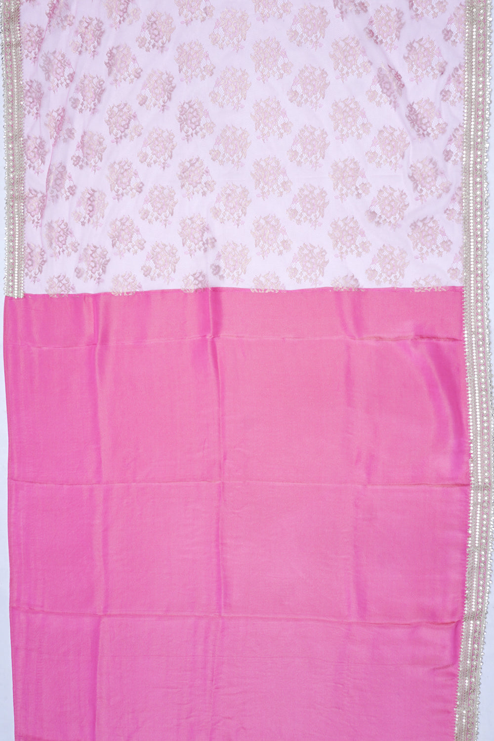 Net Butta Pastel Pink Saree