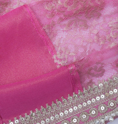 Net Butta Pastel Pink Saree