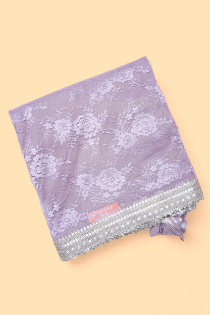 Net Lilac Saree