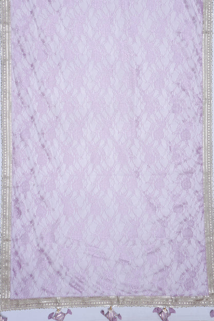 Net Lilac Saree